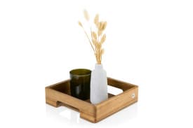 AdHoc Табла/поднос за сервиране Serve - 25х25см - акация и орех - снимка 4