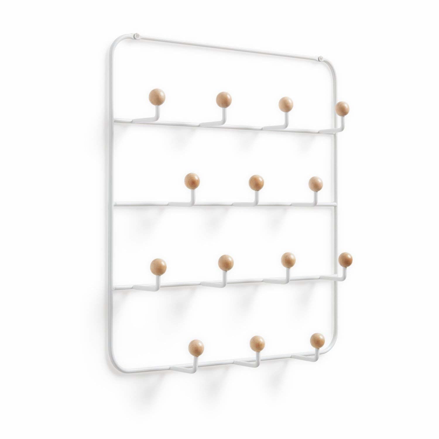 UMBRA Органайзер с 14 бр закачалки за стена / врата “ESTIQUE“ – цвят бял