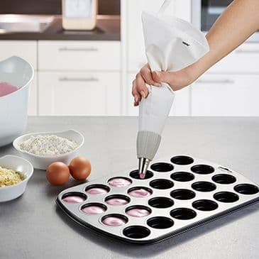 GEFU Пош / сладкарски шприц с три накрайника DECORE