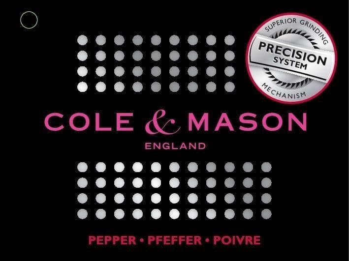 COLE & MASON Комплект мелнички за сол и пипер “HARROGATE“ – с механизъм за прецизност – 15,4 см.