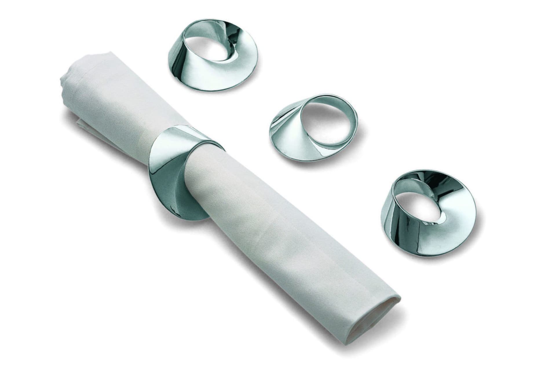 PHILIPPI Пръстен за салфетки SWIRL-  к-т 4 бр.