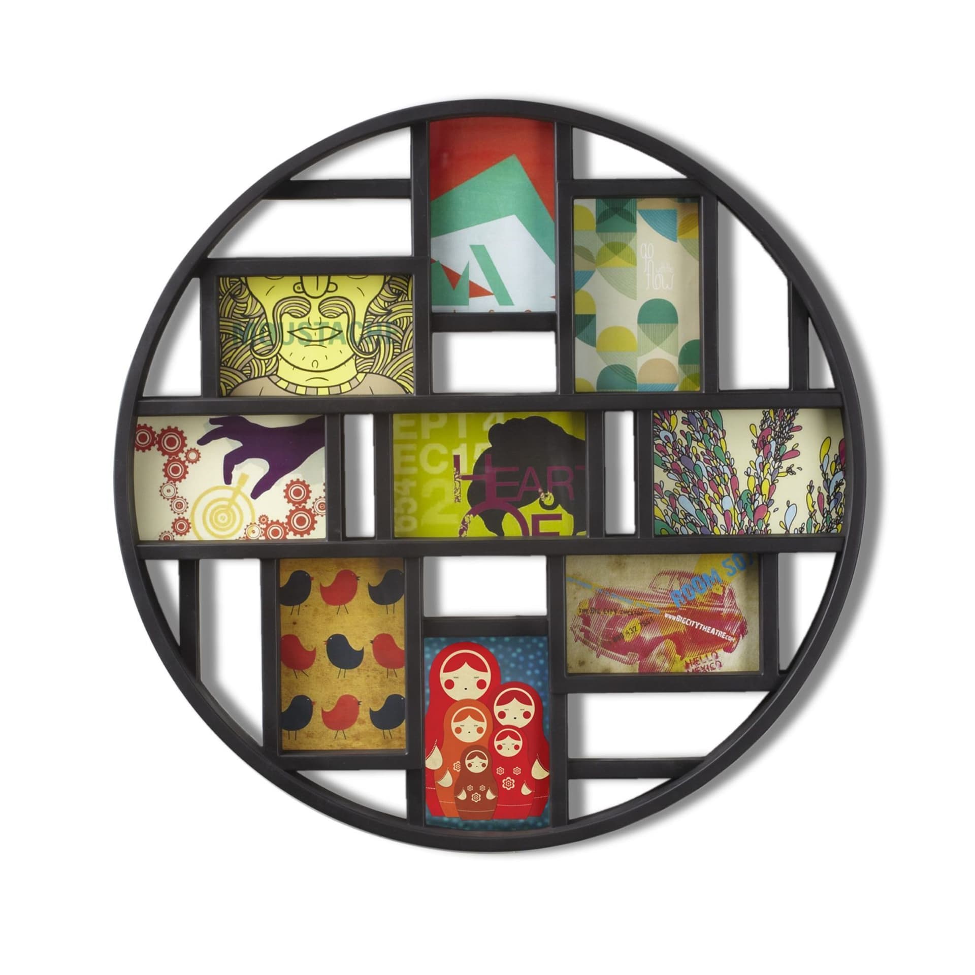 UMBRA Колаж от рамки за снимки “LUNA“ – цвят черен – за 9 снимки