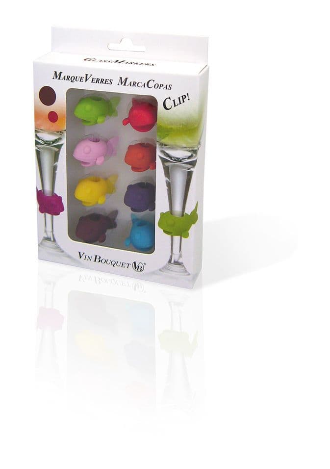 Vin Bouquet Сет маркери за чаши “ЦВЕТНИ РИБКИ“ – 8 бр..