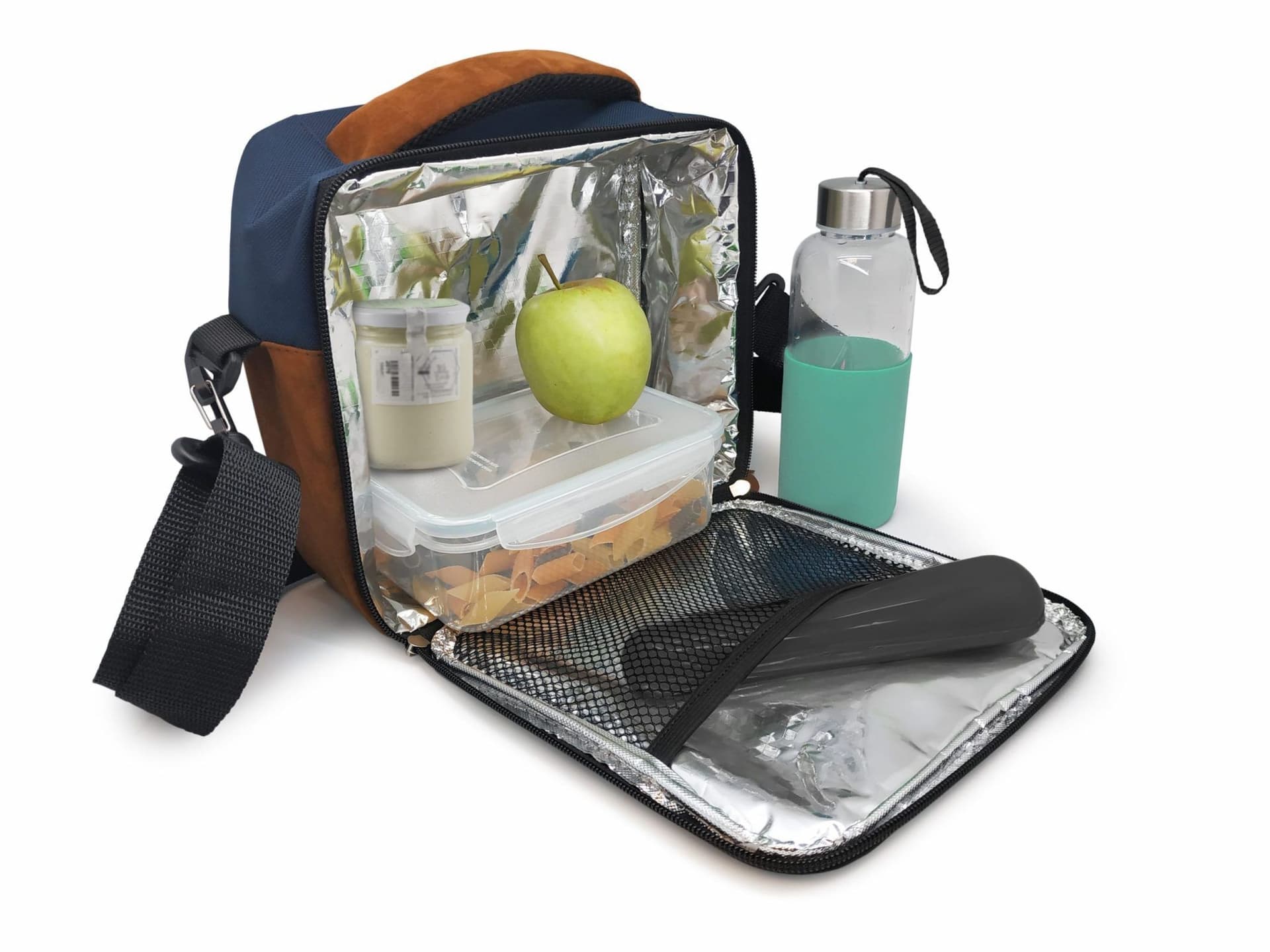 Vin Bouquet/Nerthus Термоизолираща чанта за храна с 2 джоба – син цвят