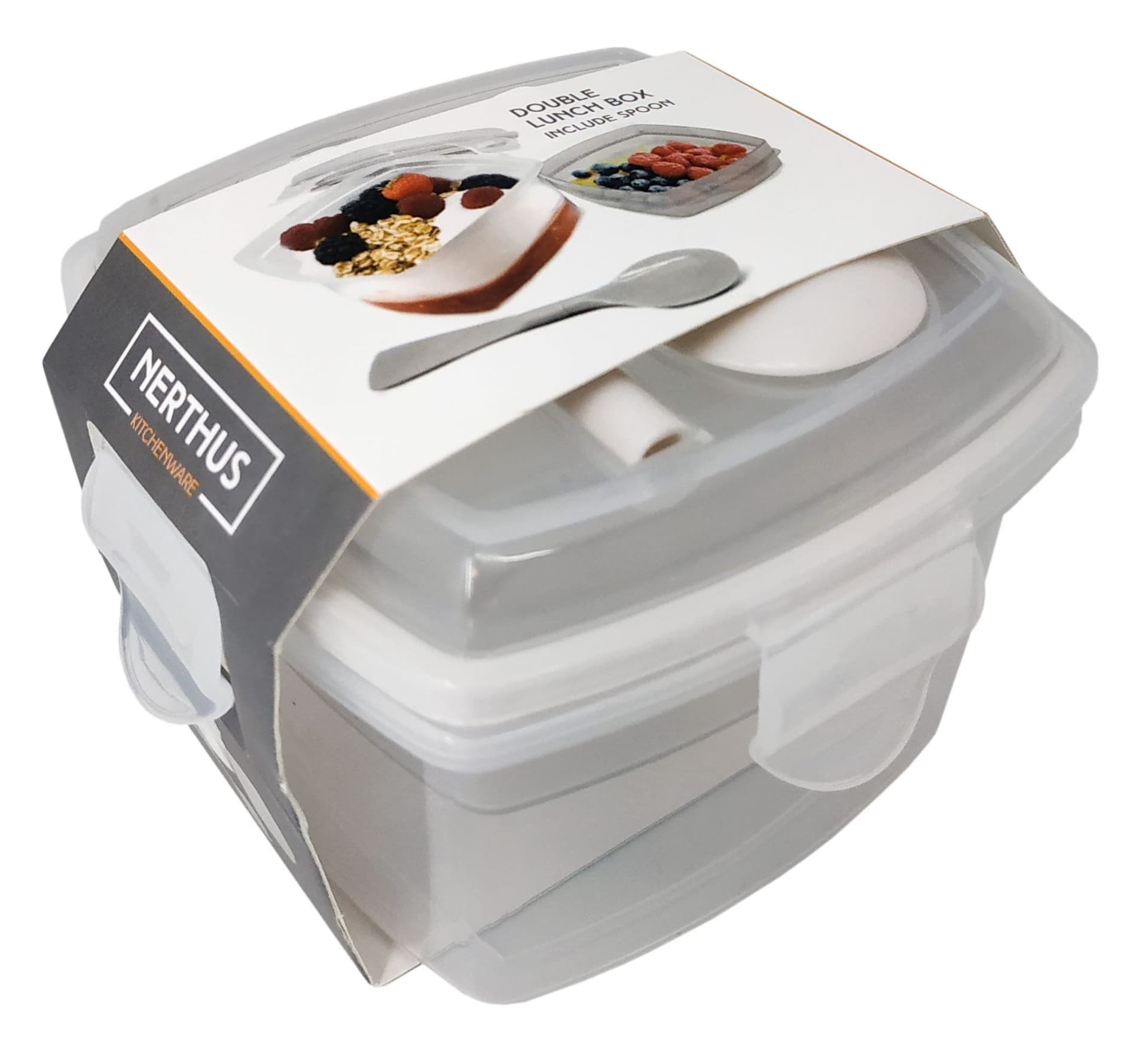 Nerthus Комплект двойна кутия за храна с прибор