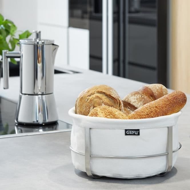 GEFU Панер за хляб BRUNCH – кръгъл – бял