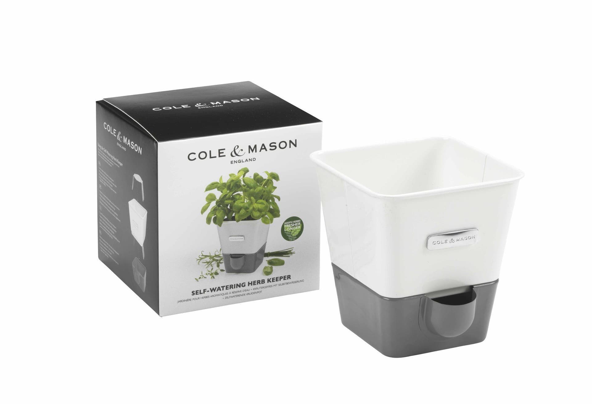 COLE & MASON Самополиваща се кашпа за зелени подправки или цветя