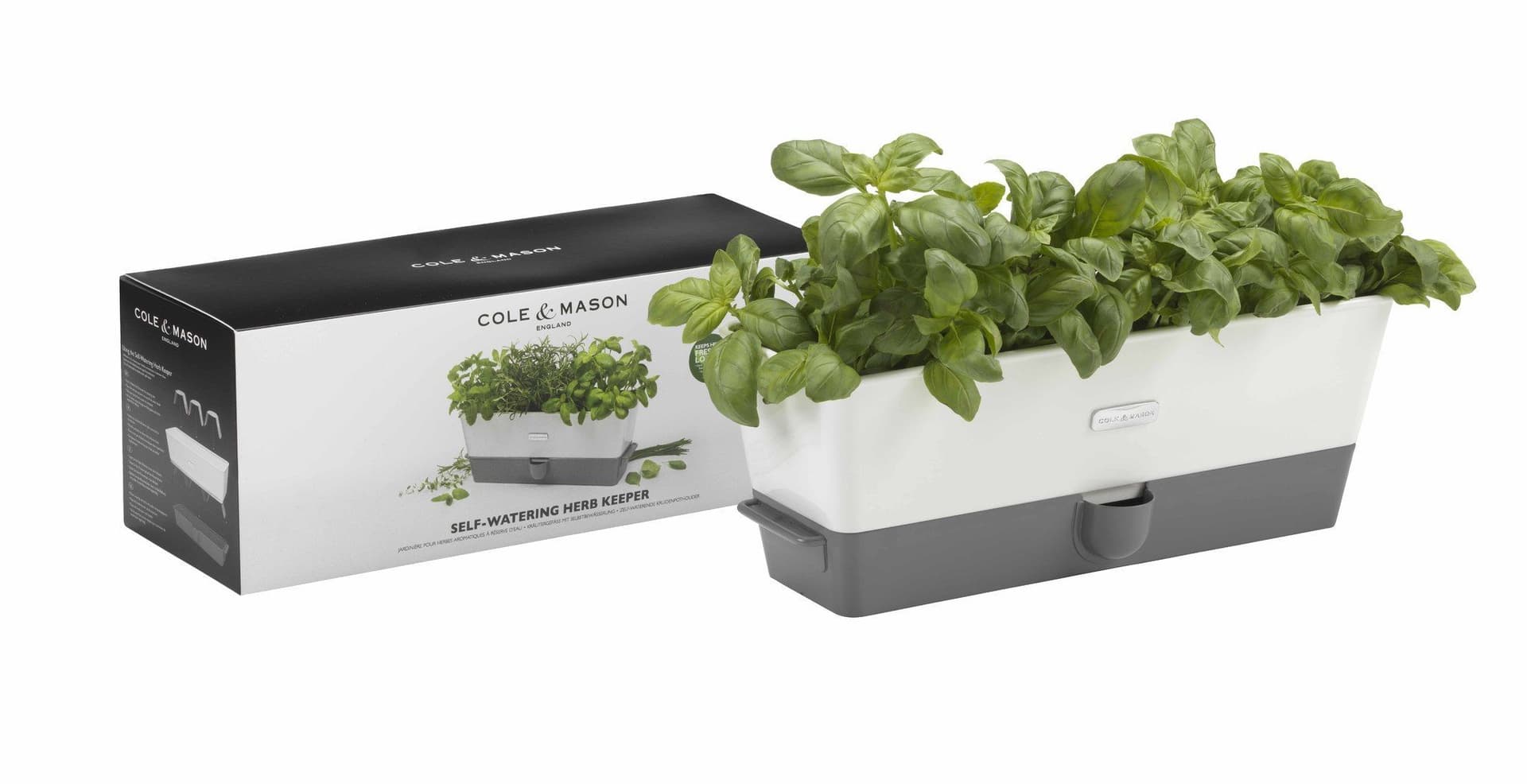 COLE & MASON Самополиваща се кашпа за зелени подправки или цветя