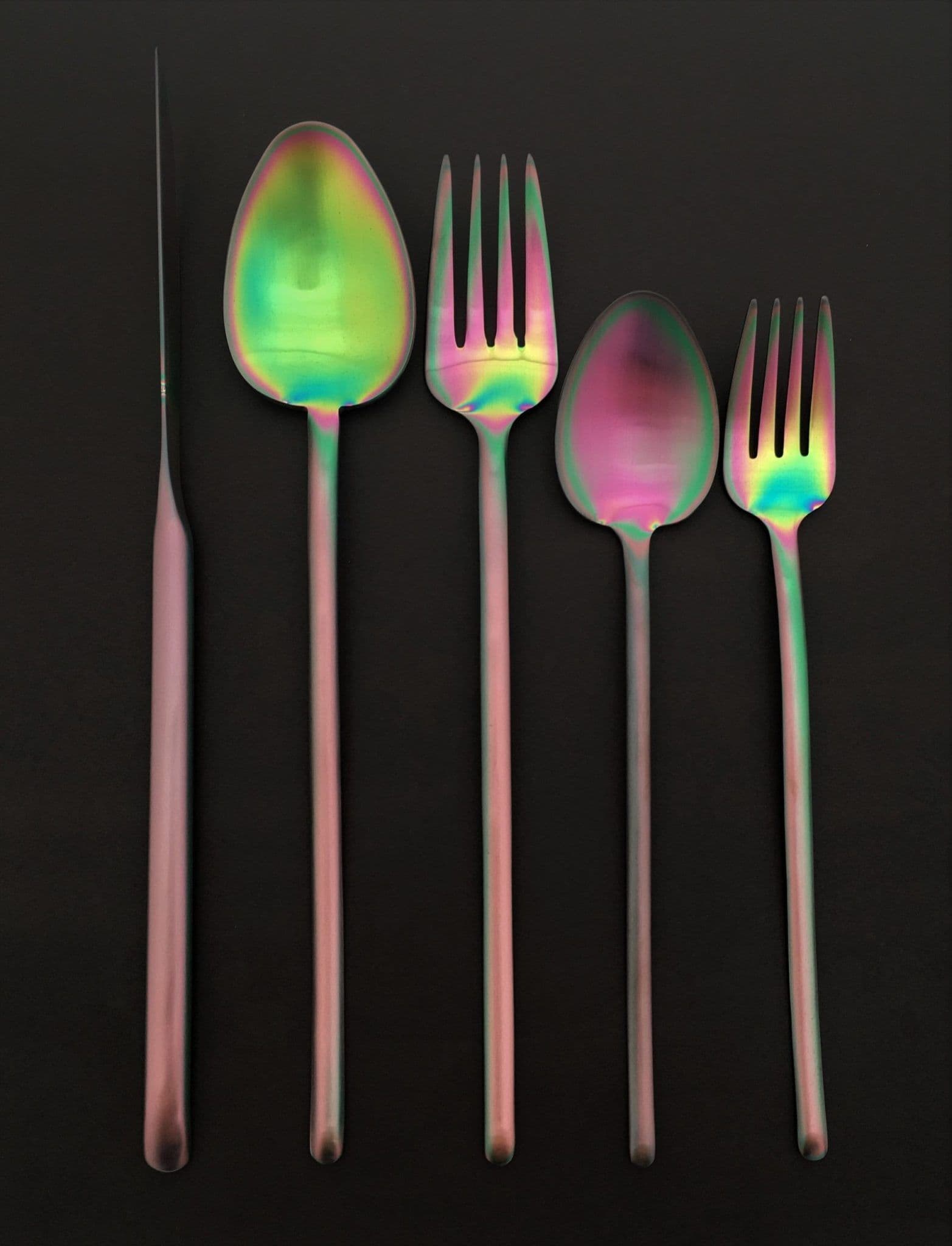 HERDMAR Комплект прибори за хранене “STICK“- 36 части – Rainbow / дъга / – PVD покритие
