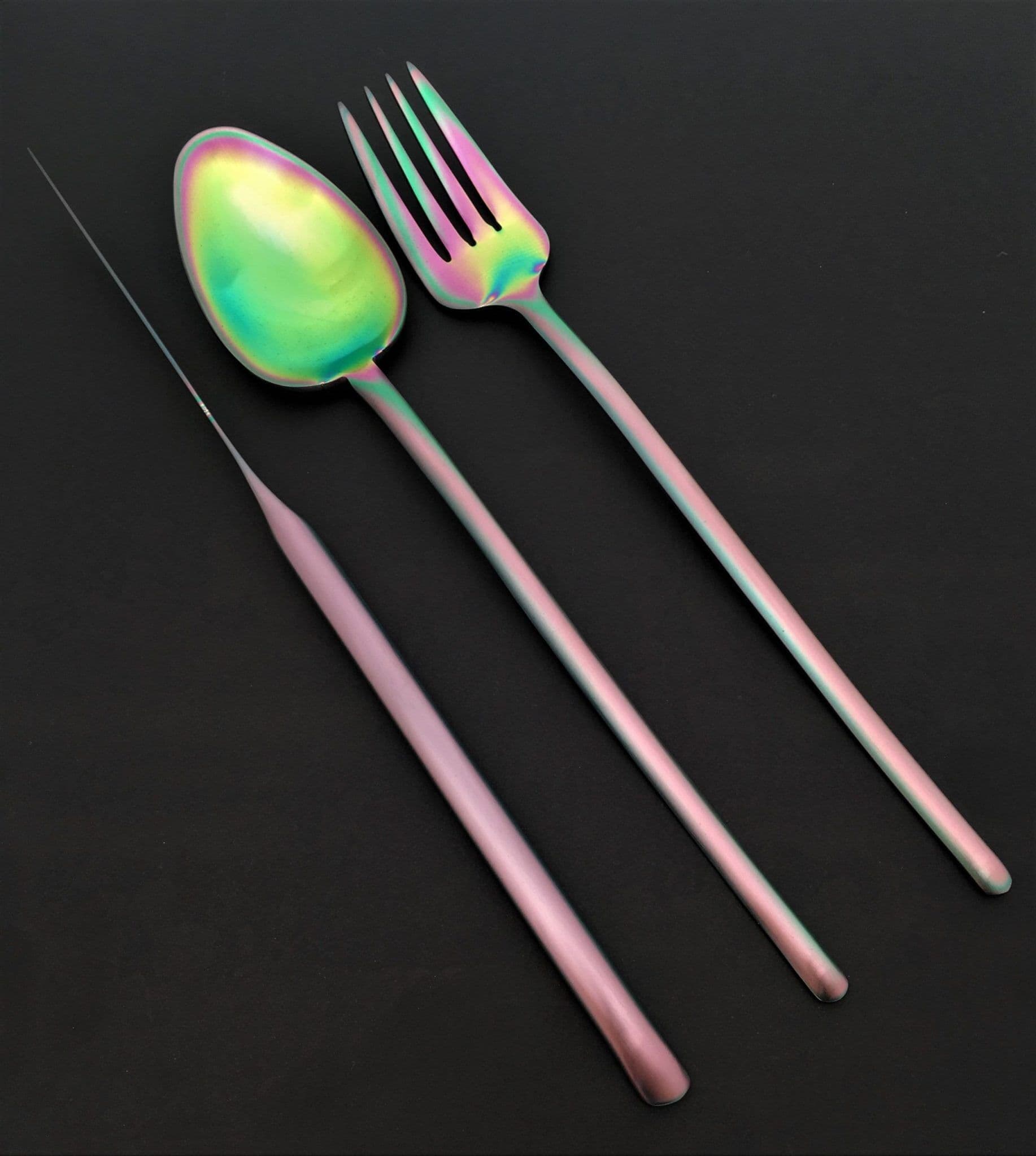 HERDMAR Комплект прибори за хранене “STICK“- 36 части – Rainbow / дъга / – PVD покритие