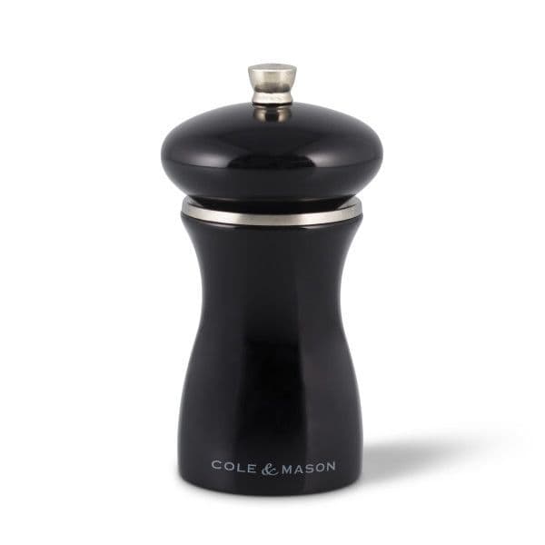 COLE&amp;MASON Мелничка за сол “SHERWOOD BLACK GLOSS“ - 12 см. - цвят черен