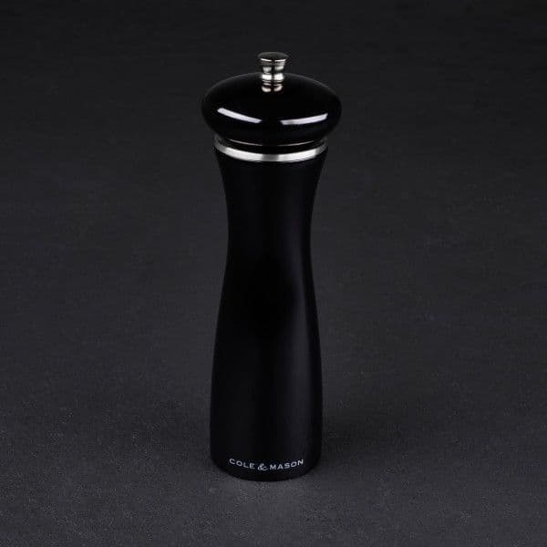 COLE&MASON Мелничка за сол “SHERWOOD BLACK GLOSS“ – 20 см. – цвят черен