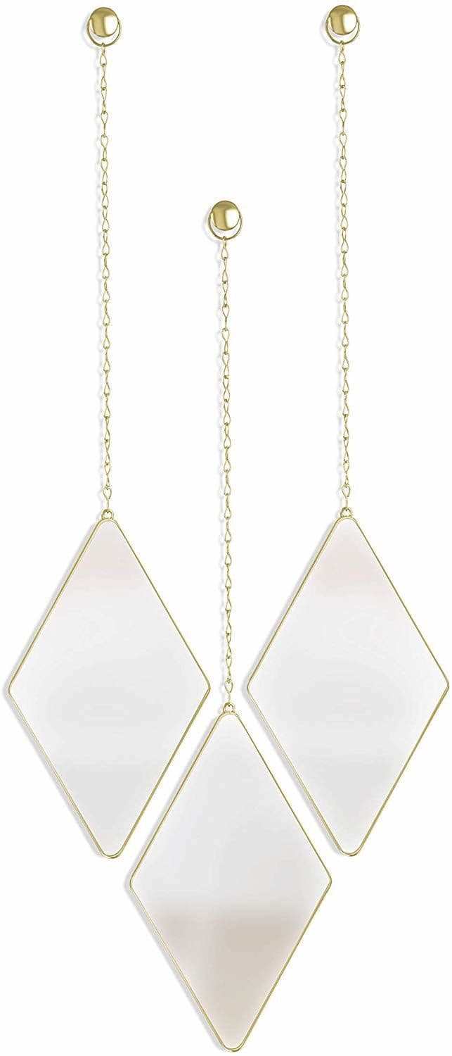 UMBRA Комплект от 3 бр огледала за стена “DIMA“ - цвят месинг