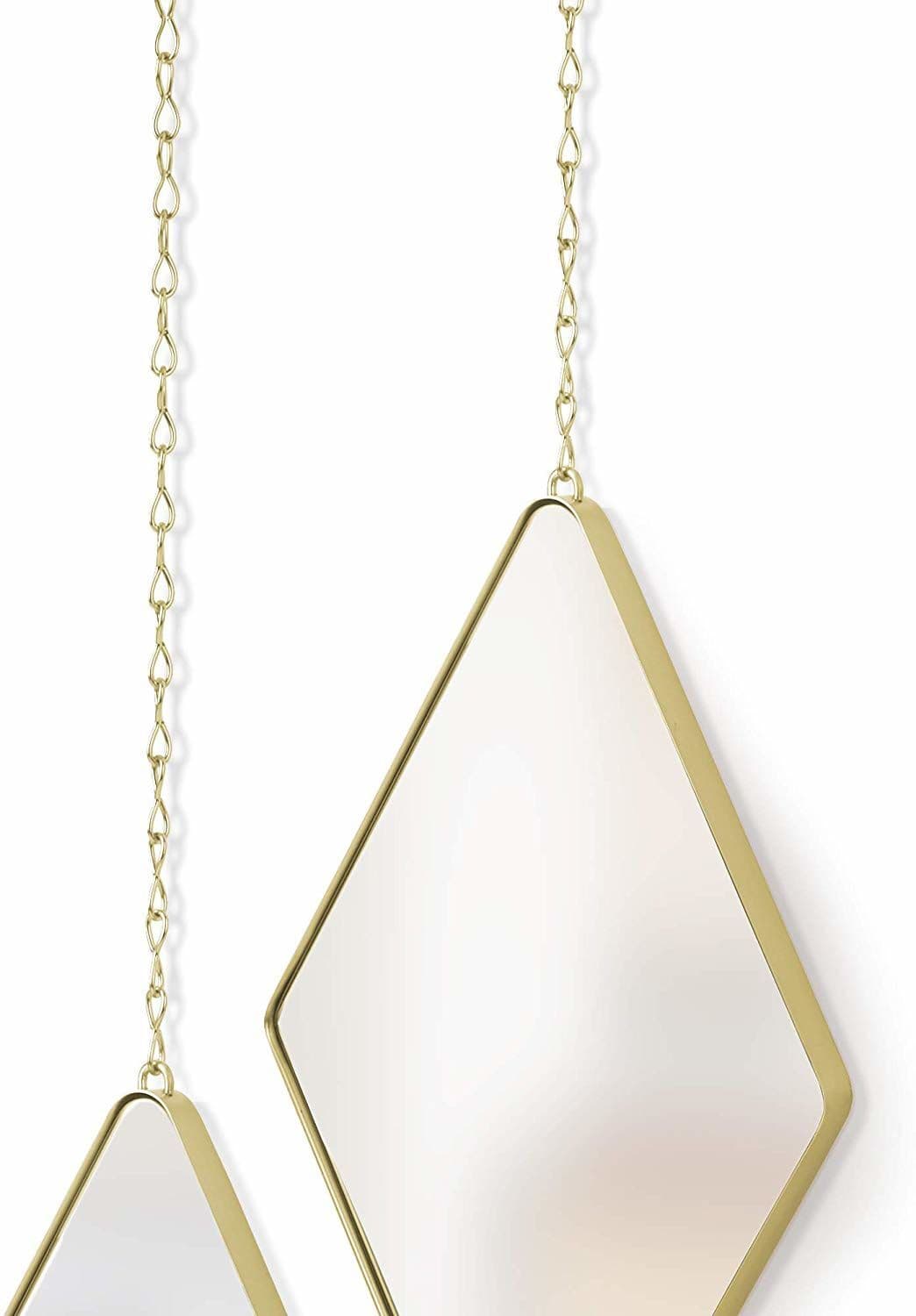 UMBRA Комплект от 3 бр огледала за стена “DIMA“ – цвят месинг