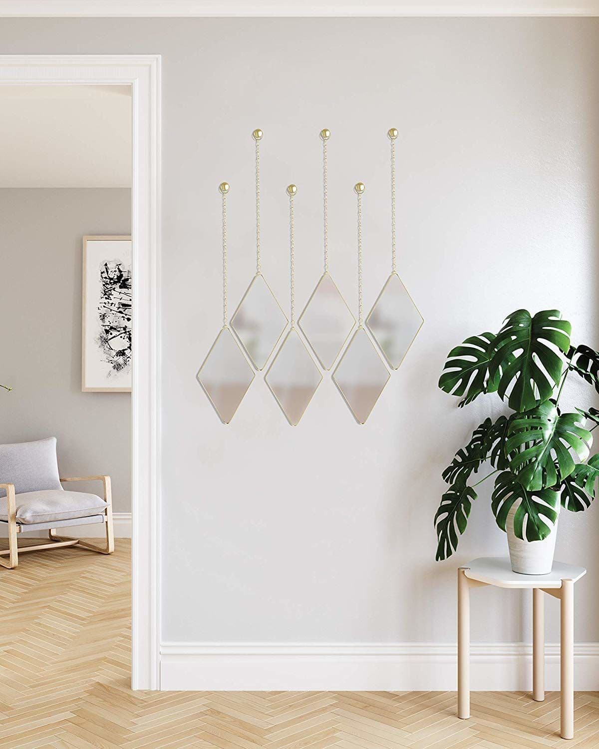 UMBRA Комплект от 3 бр огледала за стена “DIMA“ – цвят месинг