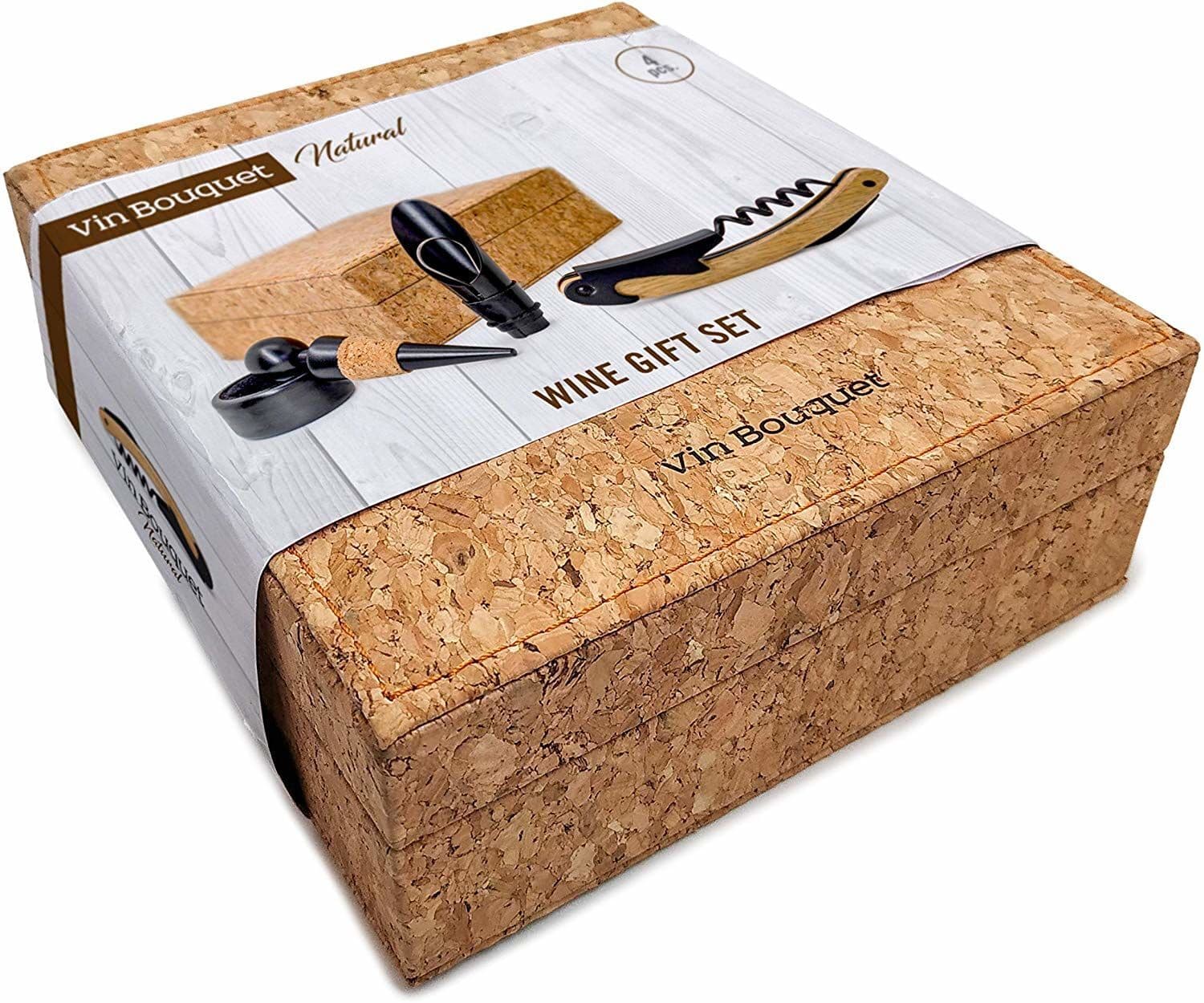 Vin Bouquet Подаръчен сет аксесоари за вино “CORK“ – 4 части