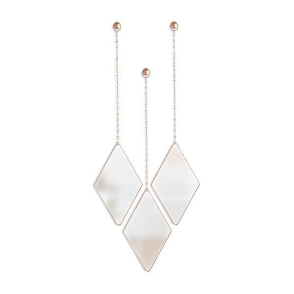 UMBRA Комплект от 3бр висящи огледала “DIMA“ - цвят мед