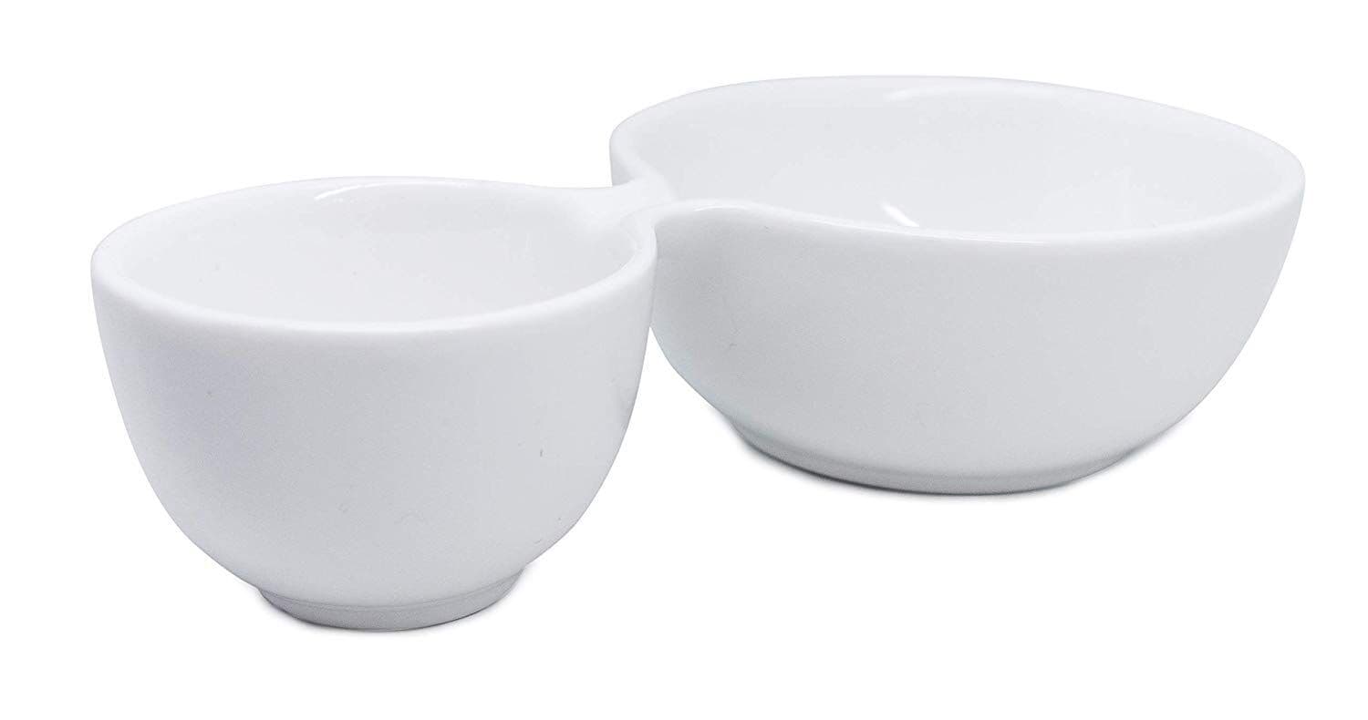 Nerthus Двойна порцеланова купа за ядки, сосове и предястия