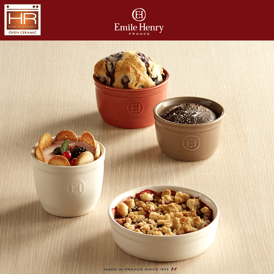 EMILE HENRY К-т 2 бр купички / рамекини „RAMEKINS SET N°10“ – цвят екрю