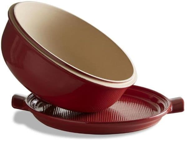 EMILE HENRY Керамична форма за печене на хляб „BAKER CLOCHE“ – цвят червен