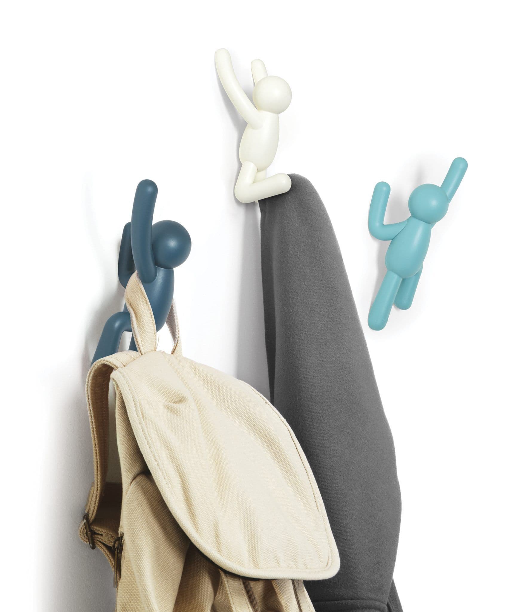 UMBRA Комплект от 3 бр закачалки за стена “BUDDY“ – 3 цвята