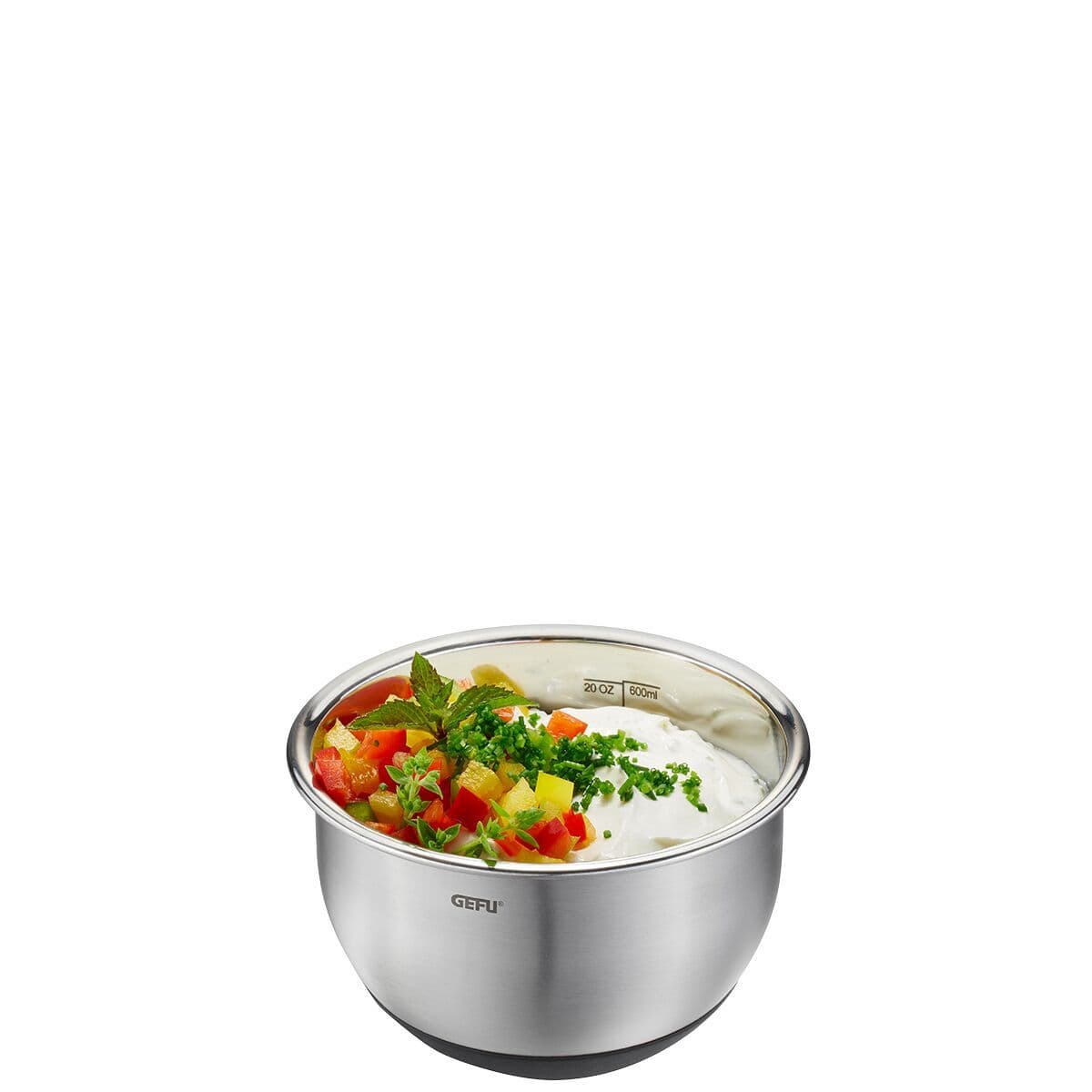 GEFU Стоманена купа с капак MUOVO – Ø 12 cм