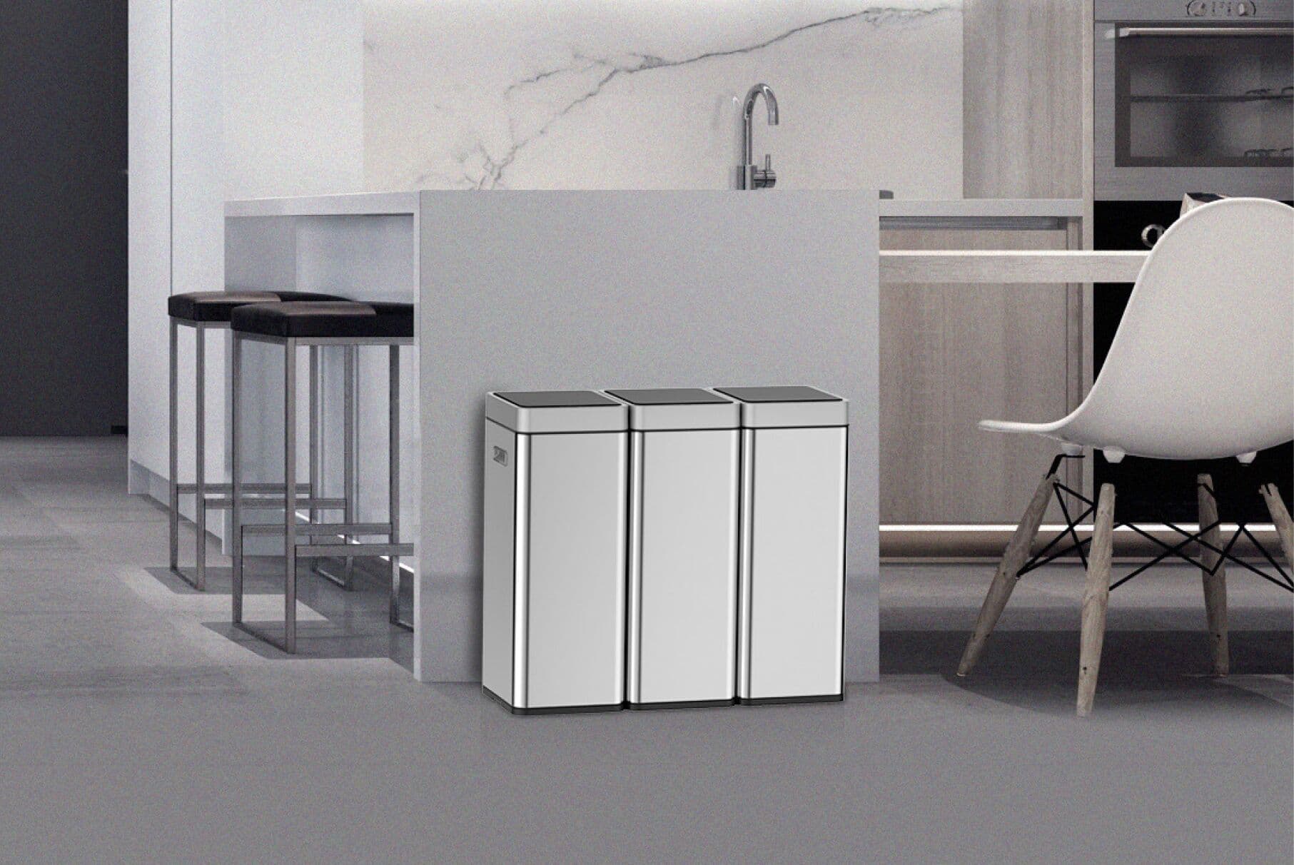 EKO Сензорен кош за отпадъци “MIRAGE SLIM“ –  30 литра – мат