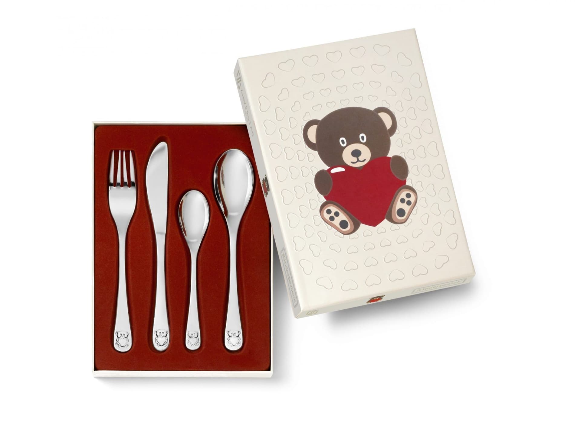 ZILVERSTAD Комплект детски прибори за хранене “Мече“ - 4 части