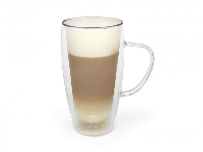BREDEMEIJER Сет от 2 двустенни стъклени чаши с дръжка за Cappuccino/Latte Macchiato – 400 мл.