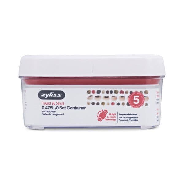 ZYLISS Правоъгълна кутия за съхранение с херметическо затваряне “TWIST & SEAL“ – 475 мл.