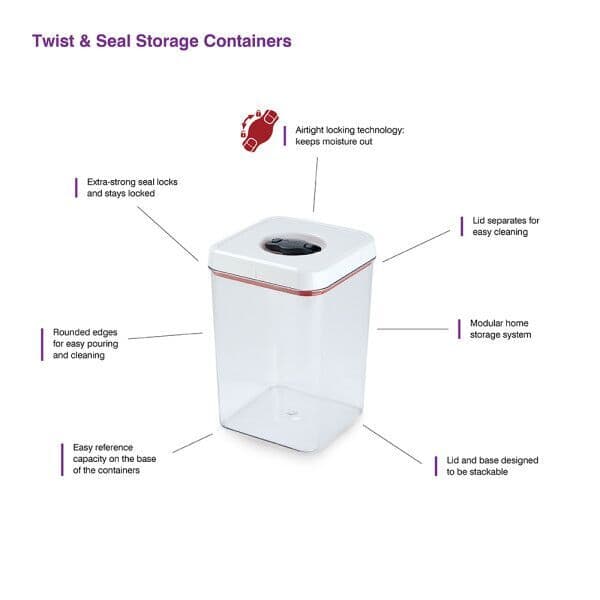 ZYLISS Комплект от 5 бр. кутии за съхранение с херметическо затваряне “TWIST & SEAL“