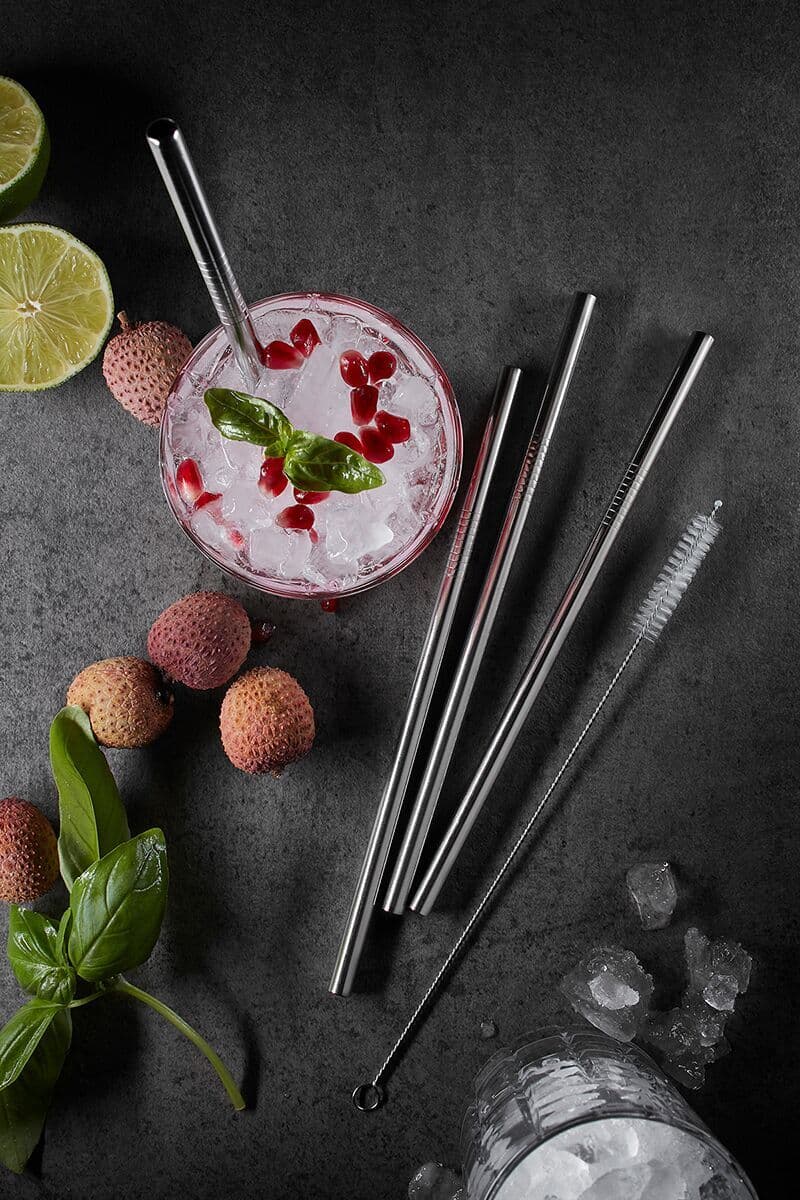 GEFU Сет от 4 броя стоманени сламки “FUTURE“ – 18 см.