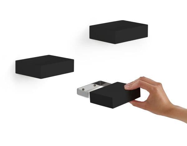 UMBRA Комплект от 3 бр. “Плаващи“ рафтове  – цвят черен