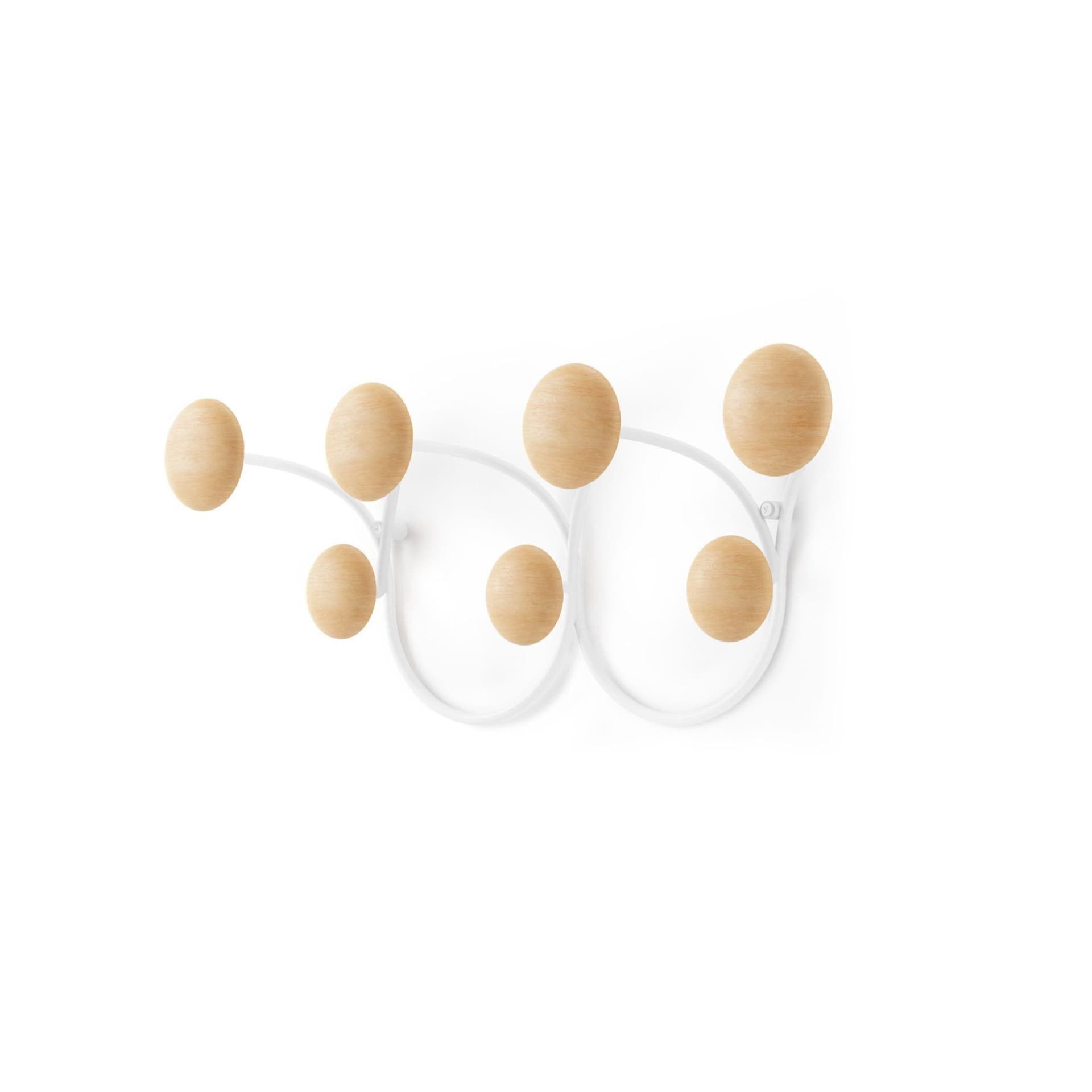 UMBRA Закачалка за стена с 7 бр. закачалки “DOTSY“ – цвят бял/натурален