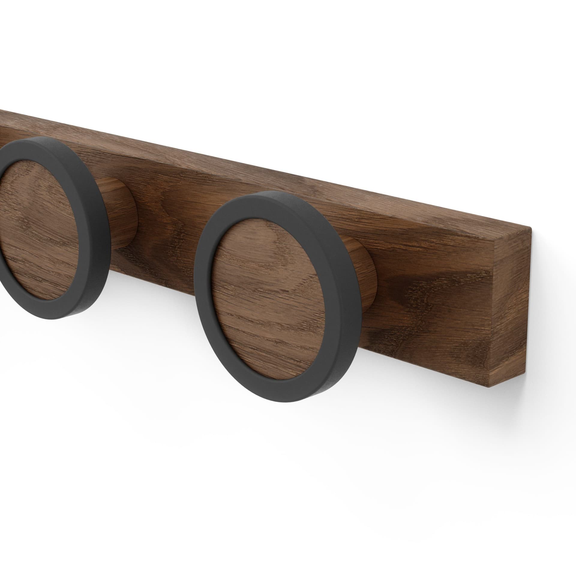 UMBRA Закачалка с 4бр.куки “HUB“ – цвят черен / орех