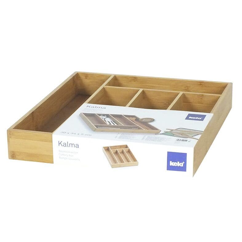 KELA Бамбуков органайзер за прибори за чекмедже “Kalma“ – 30×34 см.