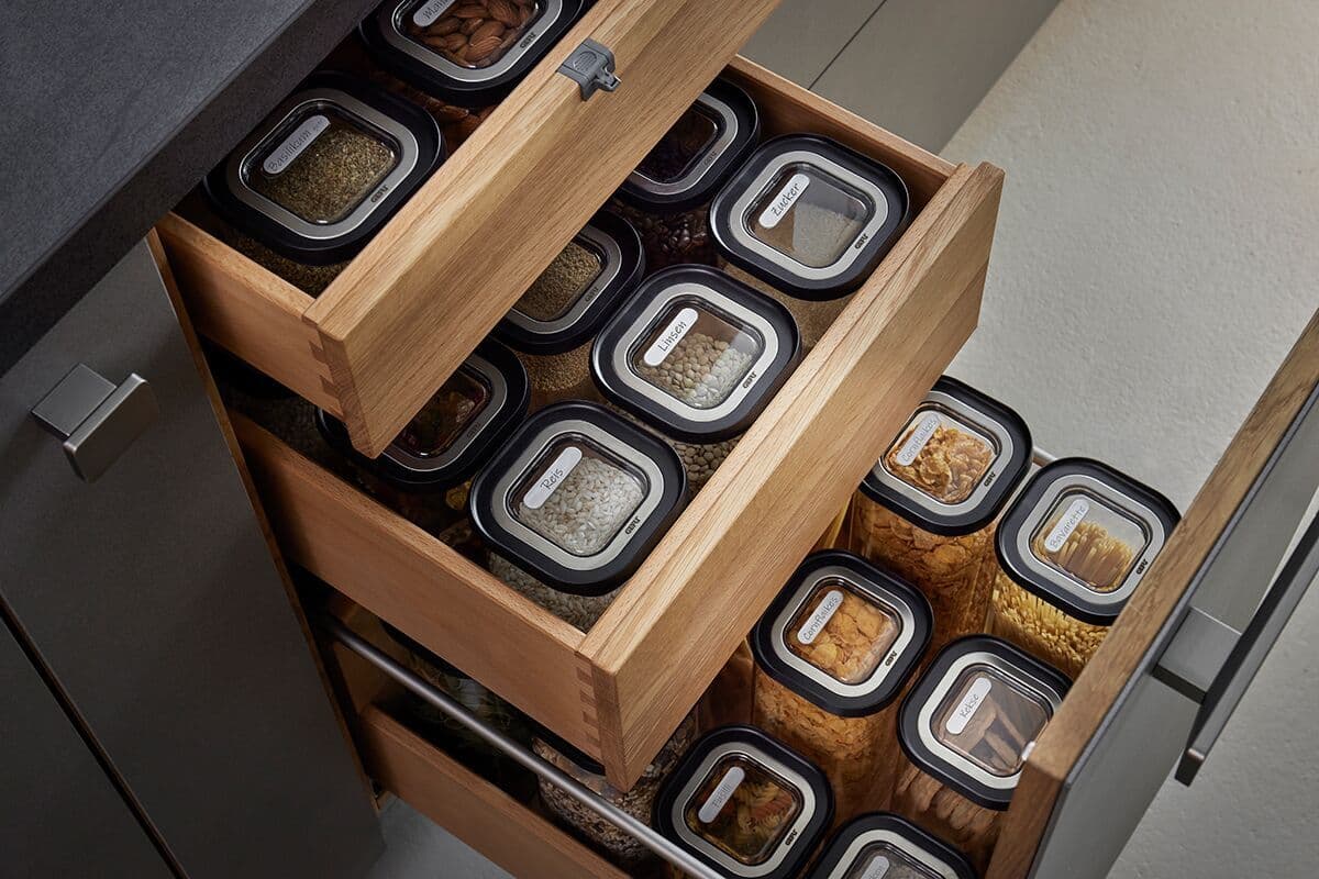 GEFU Сет от 3 бр. стъклени канистери “PANTRY“, 400мл, 900 мл, 1400 мл