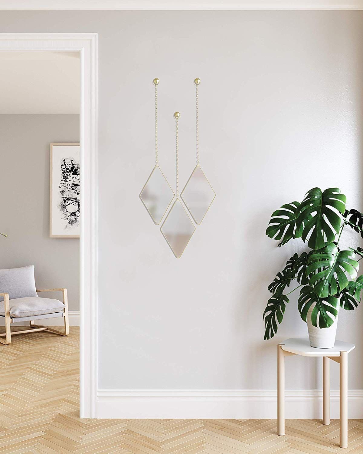 UMBRA Комплект от 3 бр огледала за стена “DIMA“ – цвят месинг