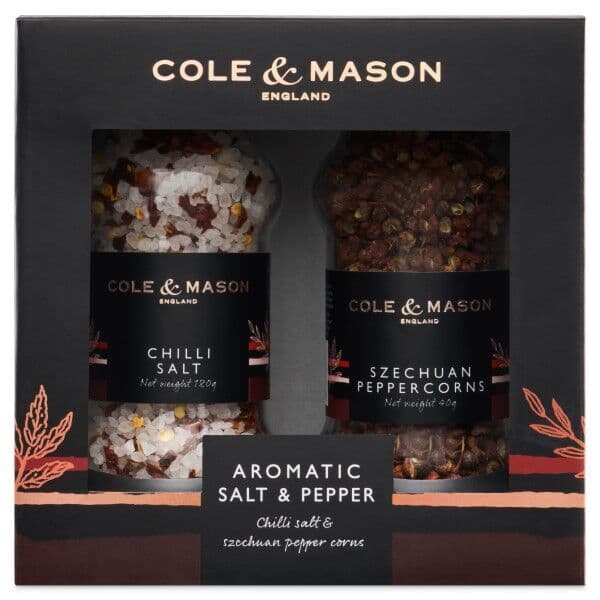 COLE & MASON Подаръчен комплект Чили сол и Сечуански микс