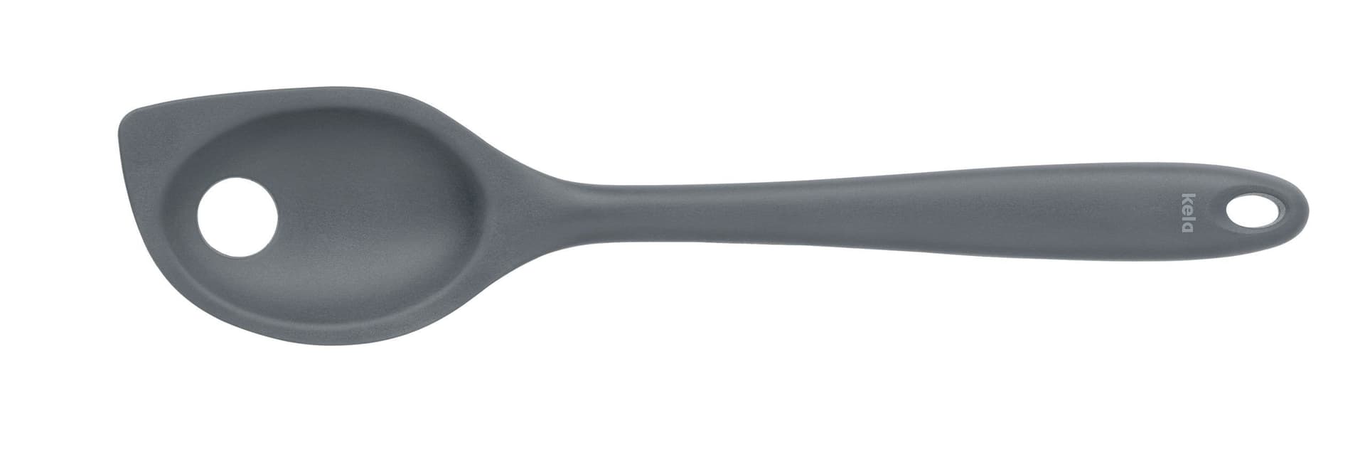 KELA Силиконова лъжица с отвор “Tom“ - сив