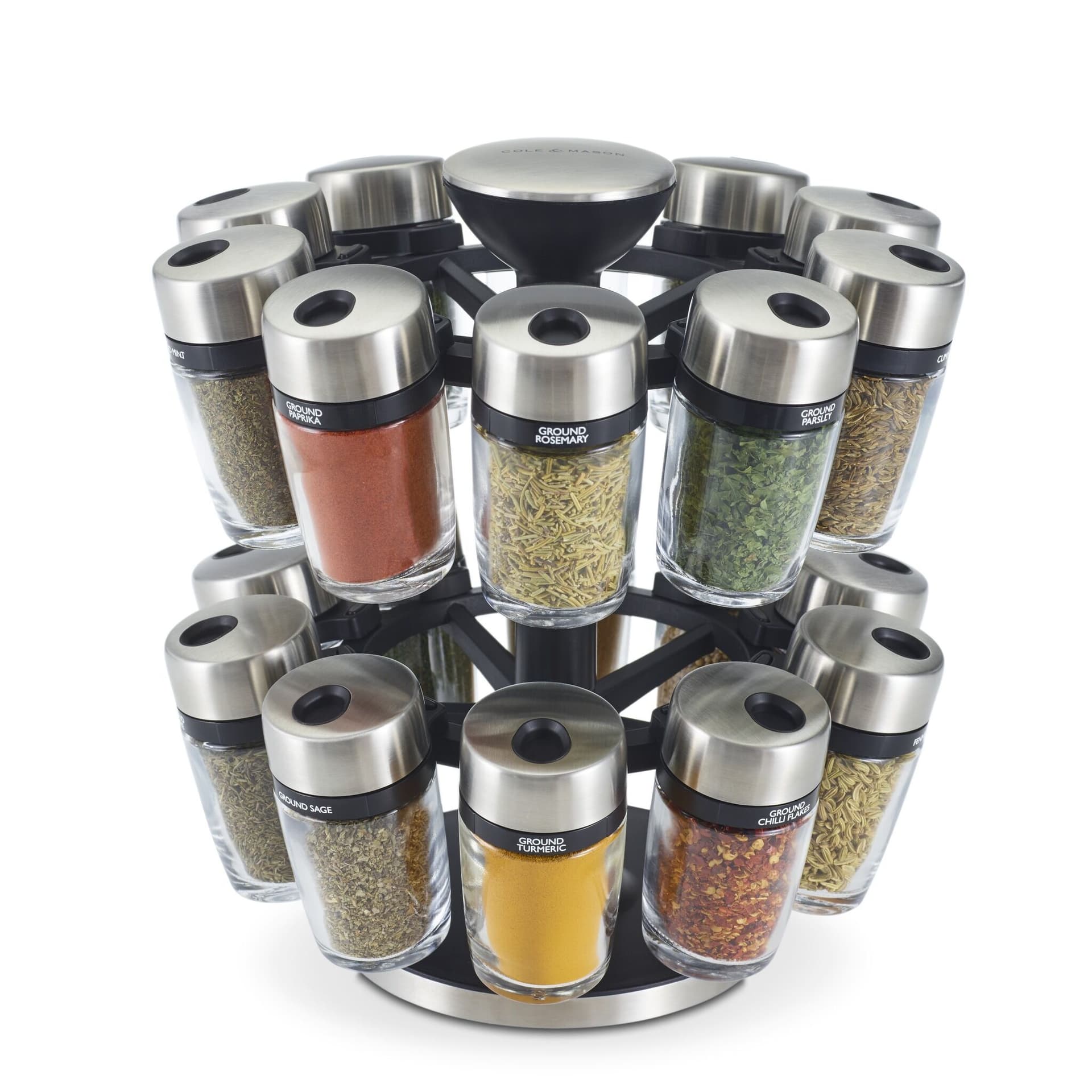 COLE & MASON Комплект за подправки “HERB & SPICE“ – 20 части + стойка