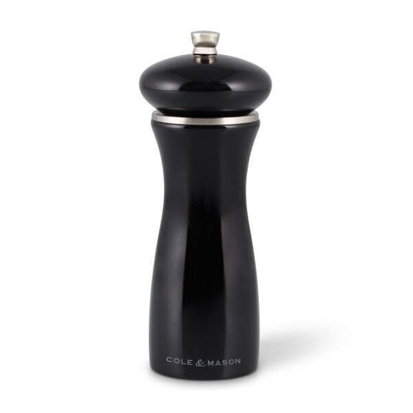 COLE&MASON Мелничка за сол “SHERWOOD BLACK GLOSS“ – 16,5 см. – цвят черен