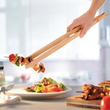 GEFU Дървени щипки за барбекю NATURA