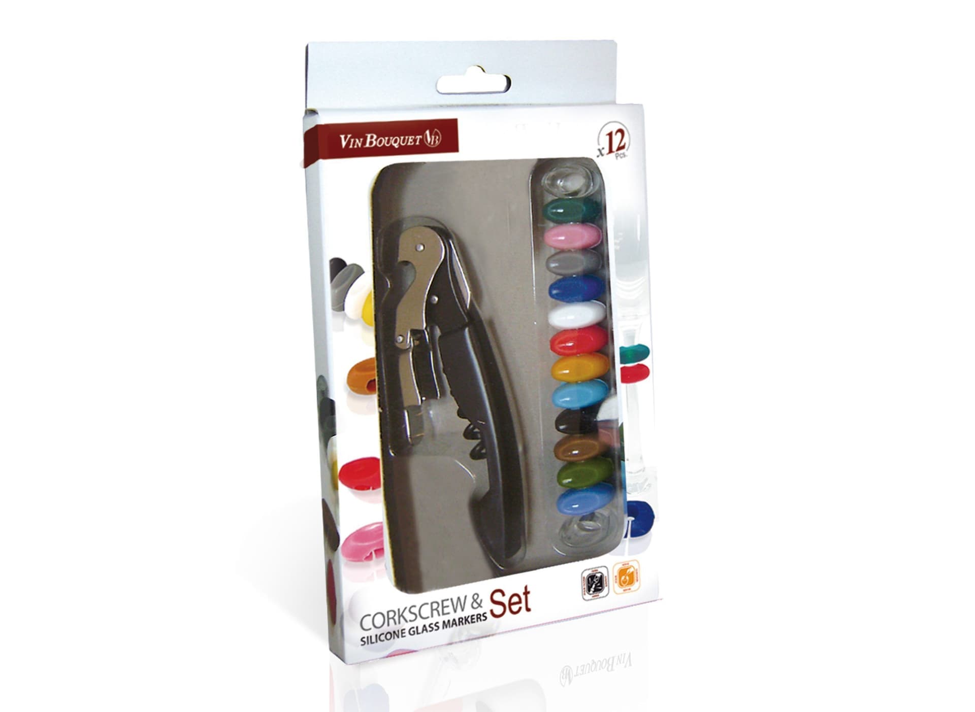 Vin Bouquet Сет тирбушон с маркери за чаши