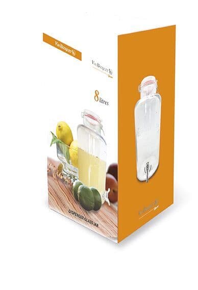 Vin Bouquet Стъклен буркан / диспенсър за течности 8л с кранче