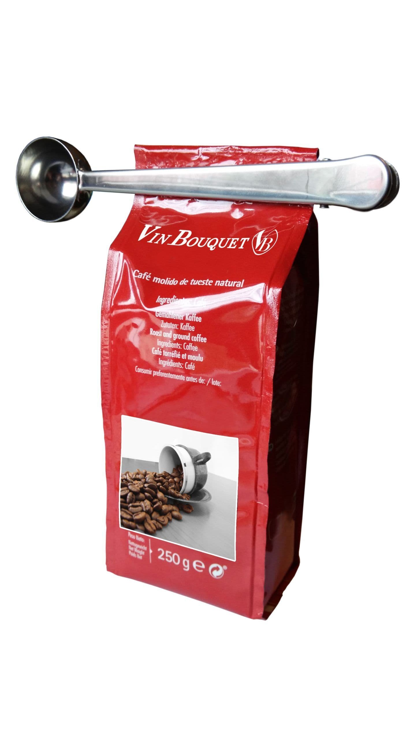 Nerthus Мерителна лъжичка за кафе и чай с щипка – 2 в 1