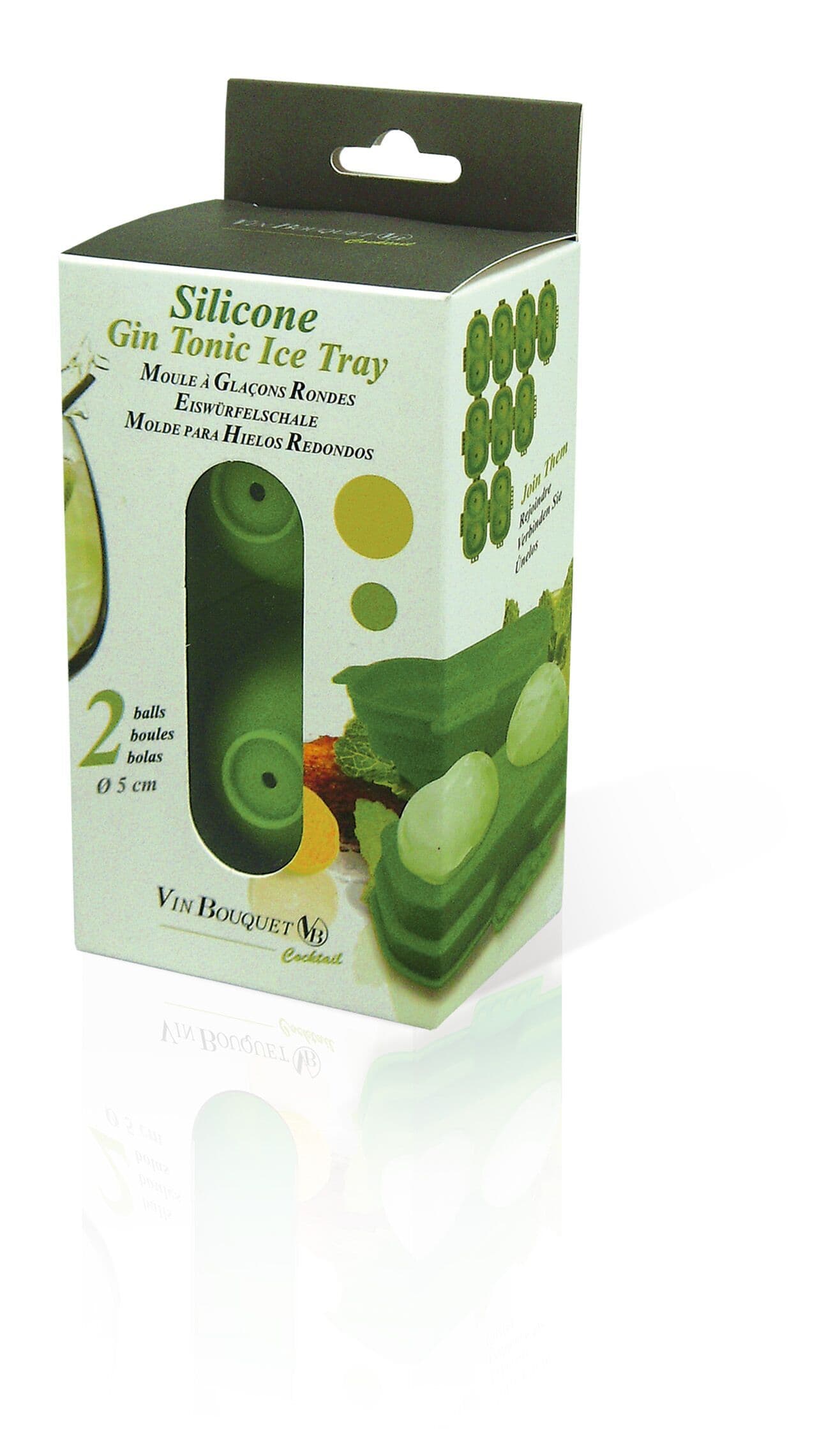 Vin Bouquet Форма за 2 бр. ледени топчета  „GIN TONIC“ – Ø 5 см.
