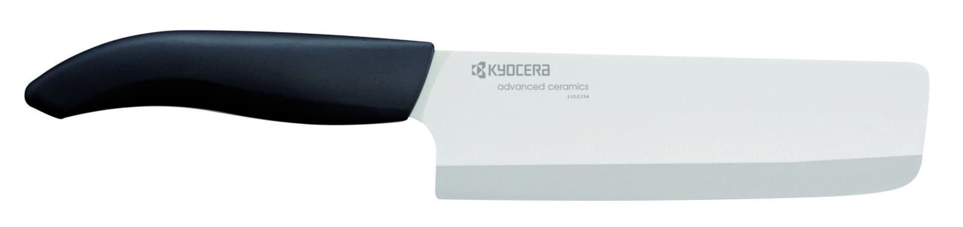 KYOCERA Керамичен сатър – бяло острие/черна дръжка – 15 см.