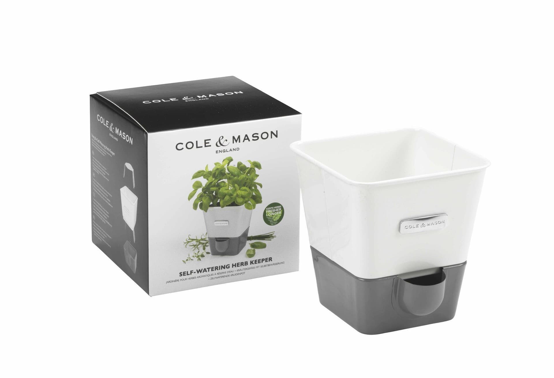 COLE & MASON Самополиваща се кашпа за зелени подправки или цветя
