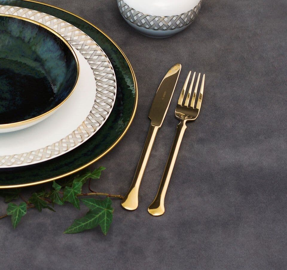 HERDMAR Комплект прибори за хранене “KIEV“- 36 части – позлатени